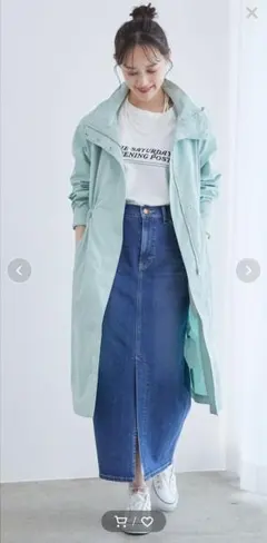 美品★VIS ロングマウンテンパーカー ミントグリーン