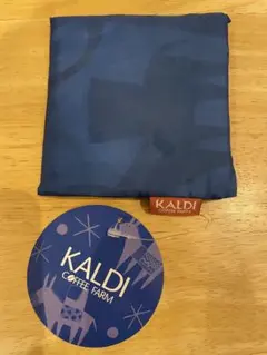 【新品未使用】2026 KALDI エコバッグ　ホワイトブルー
