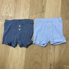 H&M ベビー用 リブショートパンツ 2枚セット 75cm