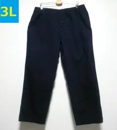 美品 ユニクロ 2025年 ★メンズ3L★ ストレッチイージーアンクルパンツ 紺
