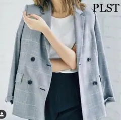 PLST テーラードジャケット グレンチェック ダブルのサムネイル