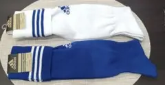アディダス サッカーソックス 25-27センチ 白/青