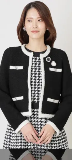 ☆新品☆TO BE CHIC　アセテートナイロンツイード カーディガン