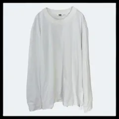 1965　UNIQLO　ユニクロ【L】エアリズムコットンクルーネックTシャツ　白