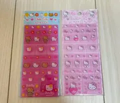 ハローキティ 90s タイルシール ヒョウ ハイビスカス 2枚セット