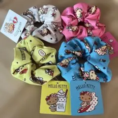 HELLO KITTY 日焼けキティ シュシュ 4個セット