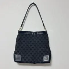 GUCCI GGキャンバス ショルダーバッグ 黒 101343 Vintage - メルカリ