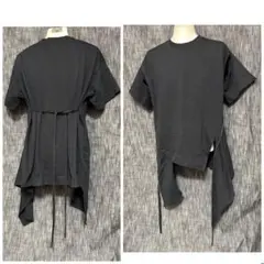 定価9900円 UNITED TOKYO 変形Tシャツ　日本製　カットソー　黒のサムネイル
