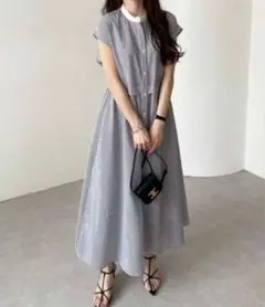 GeeRA ウエストギャザーフレンチスリーブサッカーワンピース Mサイズ