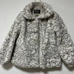 petit main レオパード柄 ファーアウター 120cm