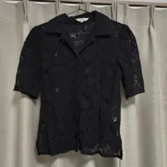MOUSSY 黒 レース 半袖シャツのサムネイル