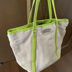 ルートート　トートバッグ ベージュ×ライムグリーンのサムネイル