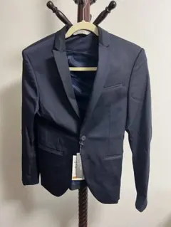 ネイビー シングルボタン ブレザー