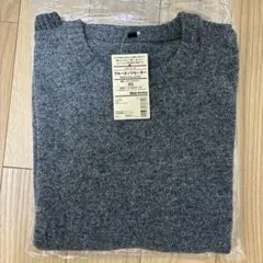 【新品・未使用】無印良品 メリノウール クルーネックセーター ミディアムグレー