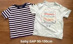 baby GAP ギャップ　Tシャツ 90 100 3歳　ボーダー　グレー　男女