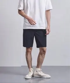 【タグ付新品】 UNITED ARROWS ネイビー タフタ ショーツ