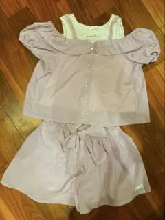 JENNI love オフショル トップス ショートパンツ セット 140