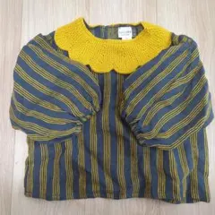 【未使用】kaLinka 2-4Y ストライプ シャツ