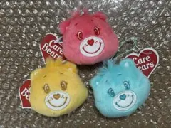 ケアベア　フェイスマスコット　3種　ぬいぐるみマスコット　ふわふわ