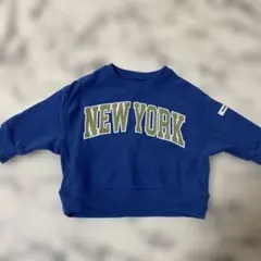 NEW YORK クロップドトレーナー 青