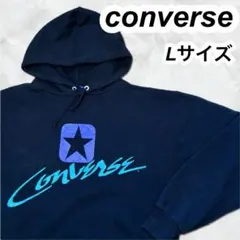 90s USA製 コンバース スウェットパーカー ブラック Lサイズ