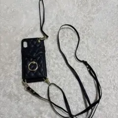 ブラックキルティングiPhoneケースXS