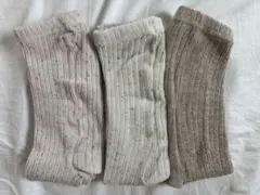 【３点セット】ベビー用リブ編みレッグウェア 85