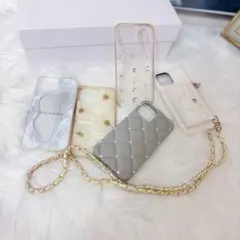 iPhoneケースセット 多様なデザイン ノート型 キラキラ 鏡付き 花柄