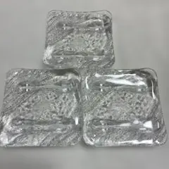 ネスカフェ/非売品/ガラス小皿　スクエアプレート　　3枚セットのサムネイル