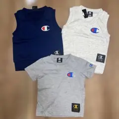 新品Champion ノースリーブタンクトップネイビーグレーTシャツ100ベスト