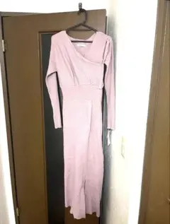 snidel リブニットロングワンピ