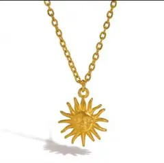 超人気✨ ゴールドネックレス サージカルステンレス ラスト1✨幸運の太陽✨