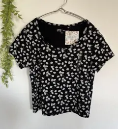 新品　ユニクロ　ポール＆ジョー　PAUL＆JOE　Tシャツ　Lサイズ　黒　花柄