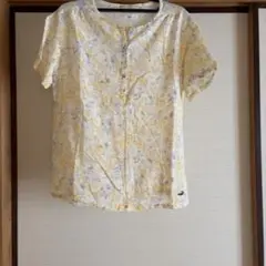 CROCODILE 半袖ブラウス 花柄 日本製生地