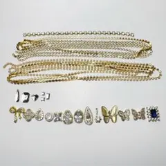 韓国ネイル/ワンホンネイル/ゴールド系キラキラパーツ22種セット