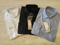 新品タグ付未開封　UNIQLO ノンアイロンジャージーシャツ 3枚セット L