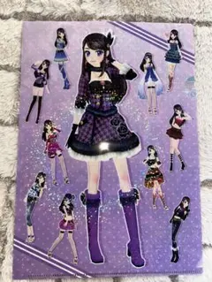 アイカツ　ガチャガチャ　クリアファイル　紫吹蘭