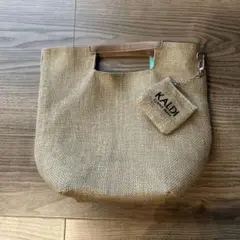 KALDI COFFEE カルディ ジュートトートバッグ ミニポーチ付きのサムネイル