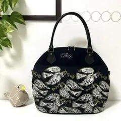 ミナペルホネン　ハンドメイドバッグ　楕円底ファスナーバッグ