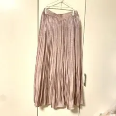 ロングプリーツスカート　ピンク