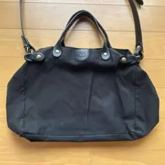 IL BISONTE 黒　キャンパス　トート　バッグ　ショルダーのサムネイル