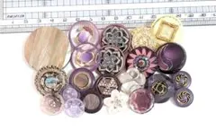 ボタン　パープル