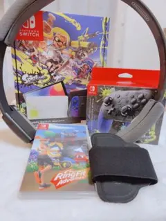 中古Nintendo Switch 有機ELスプラトゥーン3カラーリングフィット