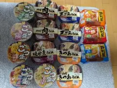 ラーメンパック、うどん、カップ麺セット