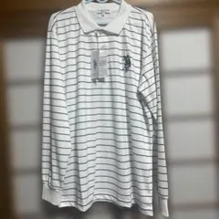 U.S. POLO ASSN. ホワイトストライプ ポロシャツ