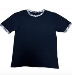 バーバリーブラックレーベル ノバチェック半袖Tシャツ黒 Lサイズ