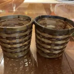 鉢カバーに♡丈夫！カゴ　バスケット　インテリア　洋風　小さめ