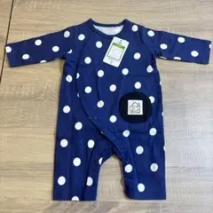 水玉模様ロンパース 60-70cm