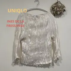 INES DE LA FRESSANGE アイボリー 長袖シャツ M ユニクロ