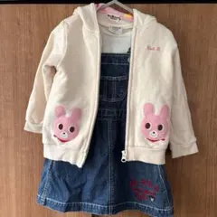 Hot.B デニムワンピース＆パーカーセット 90. 100